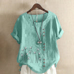 T-shirt En Coton Et Lin Á Enfiler