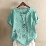 T-shirt En Coton Et Lin Á Enfiler