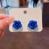 Boucles d'oreilles diamant rose pour femme