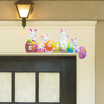 Ornement de porte d'oeuf de lapin de Pâques