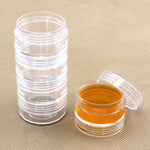 5 bouteilles scellées transparentes connectées