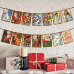 Bannière de Noël de style vintage