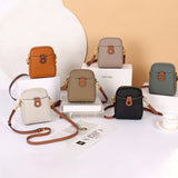 Sac à bandoulière unicolore multifonctionnel en cuir souple