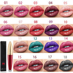 Rouge à lèvres longue durée brillant diamant 18 couleurs