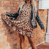 Robe imprimée à manches poupée