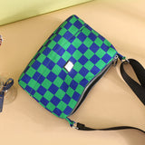 Sac à bandoulière à carreaux à la mode