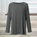T-shirt oversize à manches longues et col rond