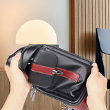 Sac à bandoulière vintage en cuir imperméable pour hommes d'affaires