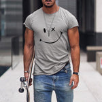 T-shirt à Manches Courtes et Col Rond Smile pour Hommes