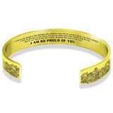 Bracelet ouvert en acier inoxydable inspiré