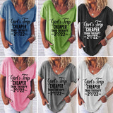 T-shirt uni imprimé anglais