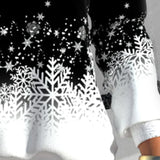 Pull avec Imprimé Flocon de Neige et Fermeture Éclair