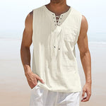 Gilet homme uni avec cordon de serrage
