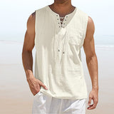 Gilet homme uni avec cordon de serrage