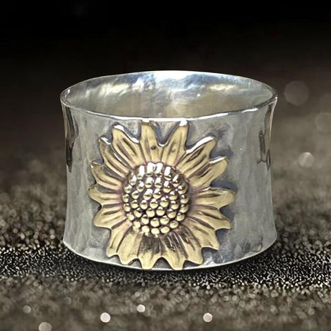 Bague Broadband Tournesol Dorée