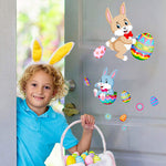 Sticker mural oeuf de lapin de pâques, 2 feuilles