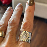 Bague Broadband Tournesol Dorée