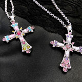 Collier croix diamant cristal