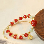 Bracelet porte-bonheur lapin en jade Fortune