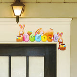Ornement de porte d'oeuf de lapin de Pâques