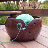 Organisateur de laine en bois fait à la main