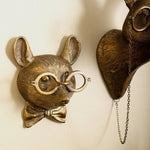 Pendentif en résine tête d'animal