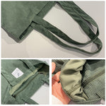 Sac en toile en velours côtelé