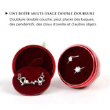 Boîte à bijoux en alliage d'aluminium avec rose