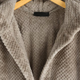 Manteau uni à capuche