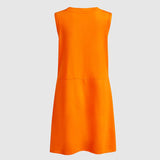 Robe Sans Manches Á Double Poche Et Imprimé Lettre