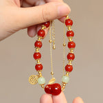 Bracelet porte-bonheur lapin en jade Fortune