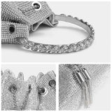 Sac seau à cordon de serrage en diamant