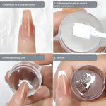 Tampon d'art d'ongle en silicone transparent