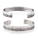 Bracelet ouvert en acier inoxydable inspiré