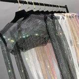 Haut de Cape de Protection Solaire en Diamant Maillé