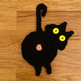 🐱Dessous de Verre en Tricot de Cul de Chat Mignon