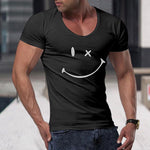 T-shirt à Manches Courtes et Col Rond Smile pour Hommes