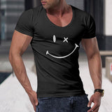 T-shirt à Manches Courtes et Col Rond Smile pour Hommes