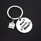 Maison Douce Maison Porte-clés En Acier Inoxydable