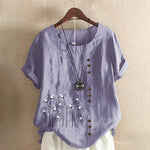 T-shirt En Coton Et Lin Á Enfiler