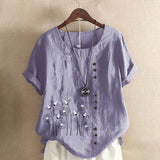 T-shirt En Coton Et Lin Á Enfiler