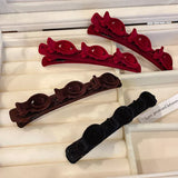 Pince à cheveux tressée floquée