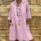 Robe à col à manches