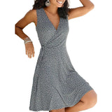 Robe ceinturée à fleurs pour femme