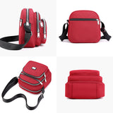 Petit sac à bandoulière carré en nylon de couleur unie