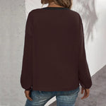 T-shirt Cardigan Gaufré à Manches Longues
