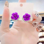 Boucles d'oreilles diamant rose pour femme