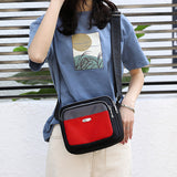 Sac à bandoulière décontracté en nylon imperméable léger et contrastant