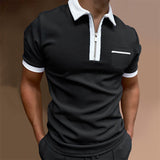 T-shirt business avec zip pour homme