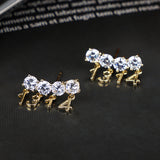 Boucles d'oreilles simples pour toujours de la Saint-Valentin